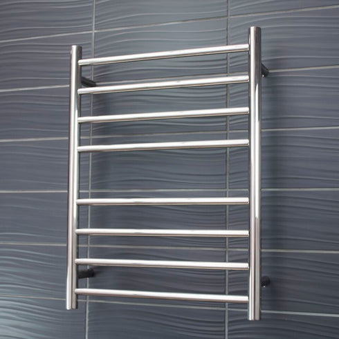 Radiant Heated Round Ladder 530 x 700mm Mirror Polished